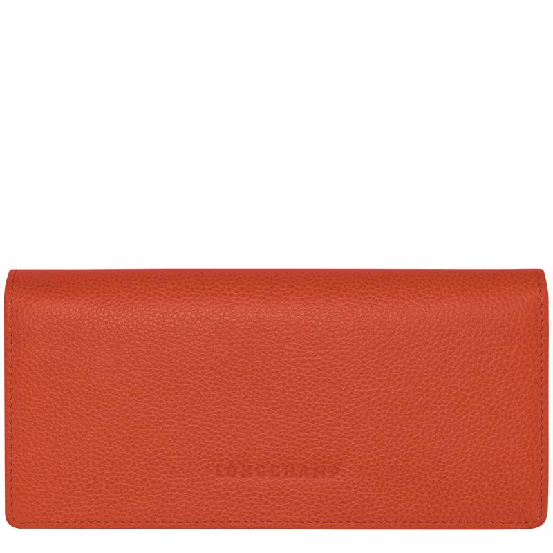 Portefeuille long à rabat Longchamp Le Foulonné L3044021685 Paprika (Orange)