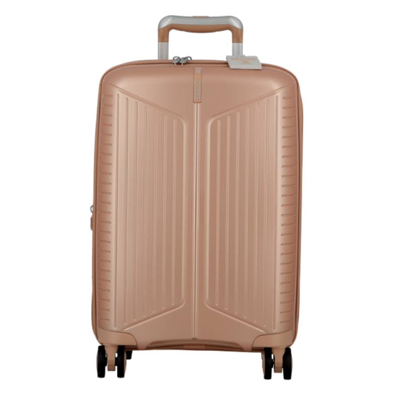 Valise cabine Jump Évaé 4 roues Extensible 32/41 L couleur Rose, vue de face