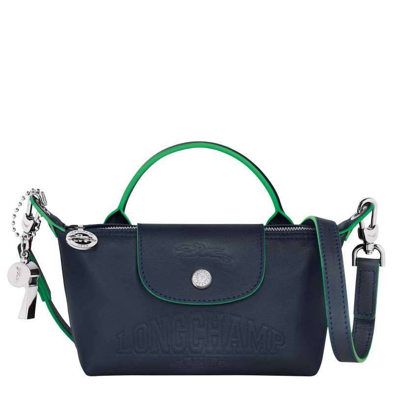 Pochette zippée Longchamp Le pliage Xtra 34205HEY 556 de couleur Navy, vue de face