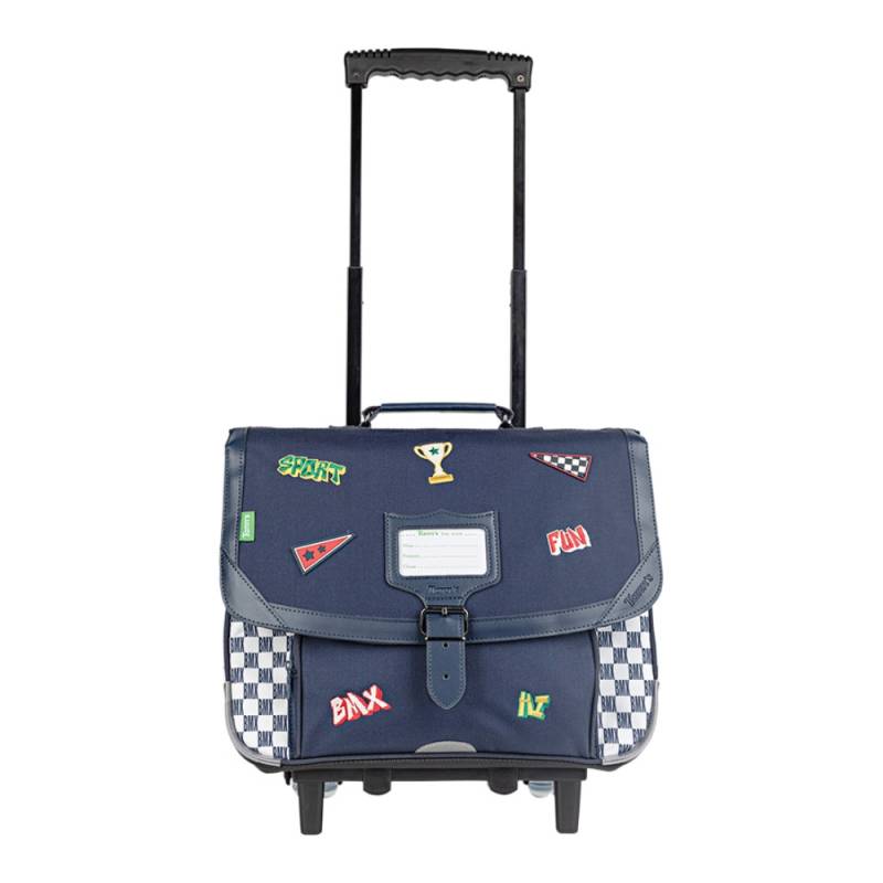 Cartable trolley Tann's 38cm Mathéo motifs BMX 42252 Bleu, vue de face