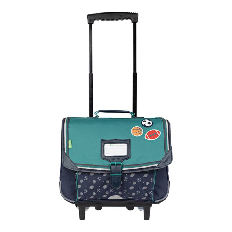 Cartable trolley Tann's motif sportif Alexandre 38 cm 42257 Vert, vue de face