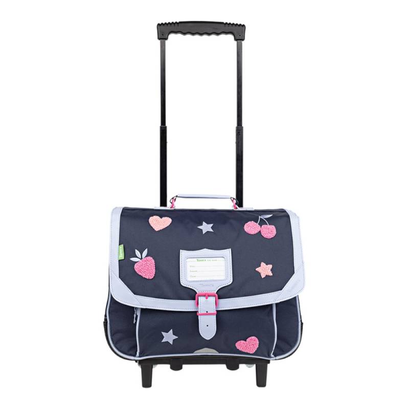 Cartable trolley Tann's 38cm Juliette 42249 couleur bleu violet, vue de face