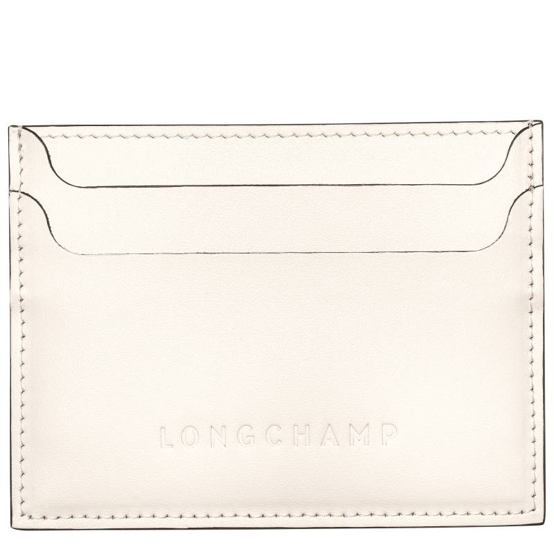 Porte-cartes Le Foulonné Box Longchamp couleur écru L3218HFI 037