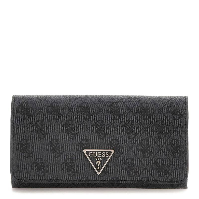 Pochette à rabat Guess Noelle avec bandoulière CLO couleur coal, vue de face