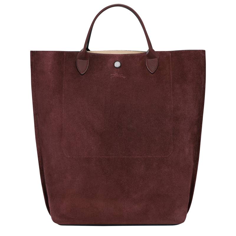 Sac porté main Lonchamp Cabas Longchamp 10277HFO 009 couleur Bordeaux, vue de dos