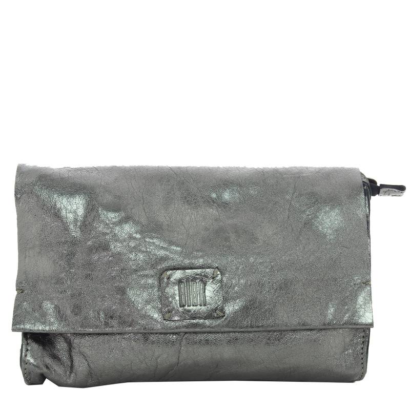 Sac bandoulière en cuir Biba Chester Smog CMO3L ANTRACI couleur anthracite (gris), vue de face