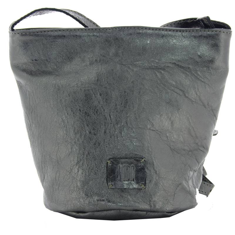 Sac bandoulière en cuir Biba Chester Smog CMO1L  ANTRACITE, couleur gris, vue de face