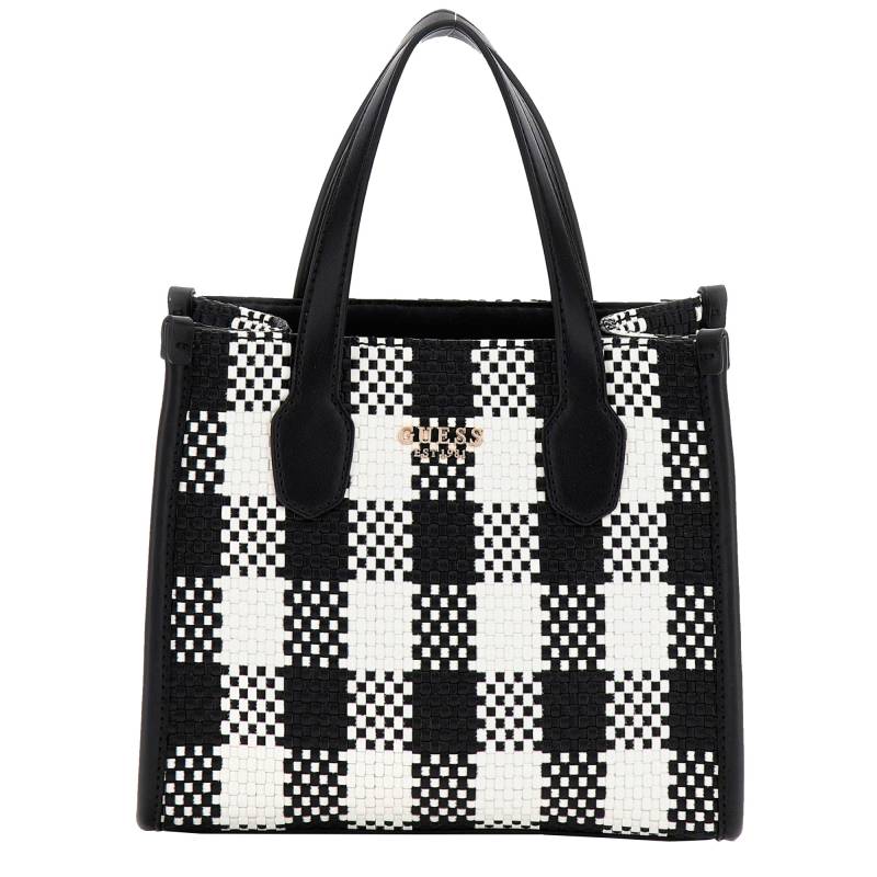 Mini sac à main Guess Silvana imprimé vichy HWGG8665770 BML Noir Multi, vue de face