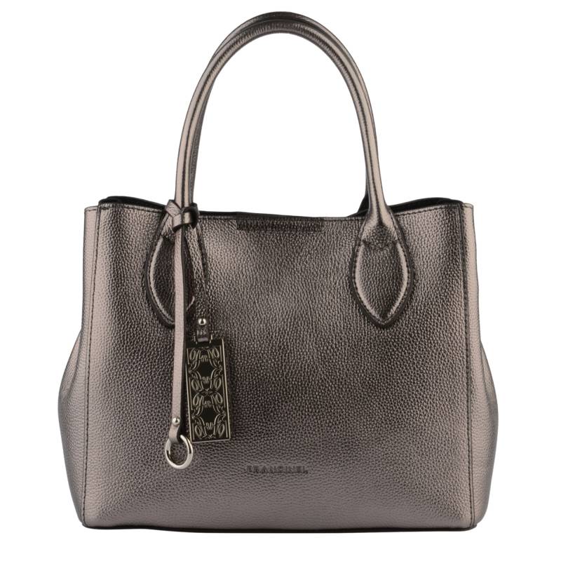 Sac porté main Francinel en cuir grainé Capucine 22824  MET, couleur métallisé, vue de face