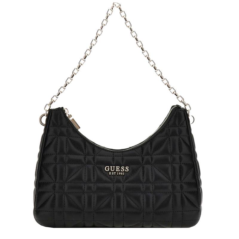 Sac porté épaule Guess Zippé Assia HWQG849918BLA couleur noir, vue de face