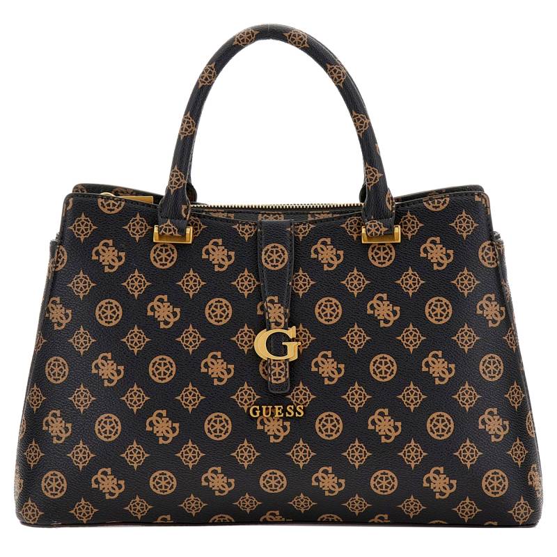 Sac cabas Guess imprimé logo 4G Kuba HWPA932906 MLO couleur marron, vue de face