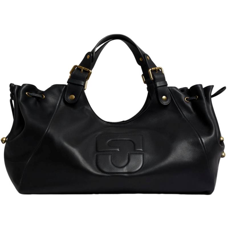 Sac à main 24H Gerard Darel Chiara GD en cuir DAS84A4209100 couleur noir, vue de face