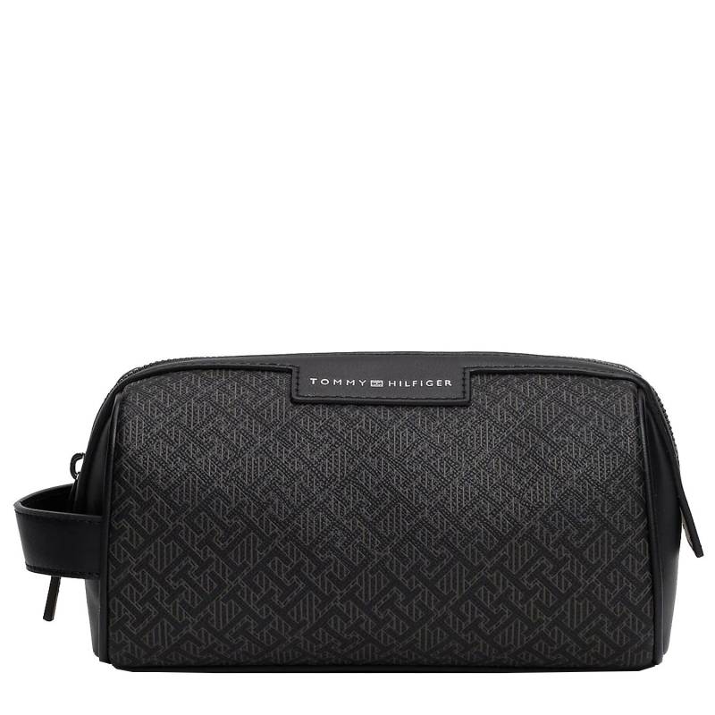 Trousse de toilette Tommy Hilfiger TH Monogram AM12784 DBS, couleur noir, vue de face