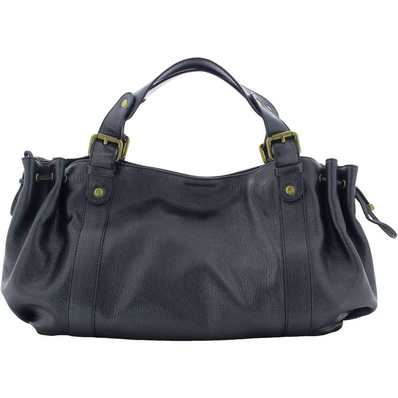 Sac à main 24H Gerard Darel en cuir métallisé  DAS01Y4469410, couleur noir, vue de face