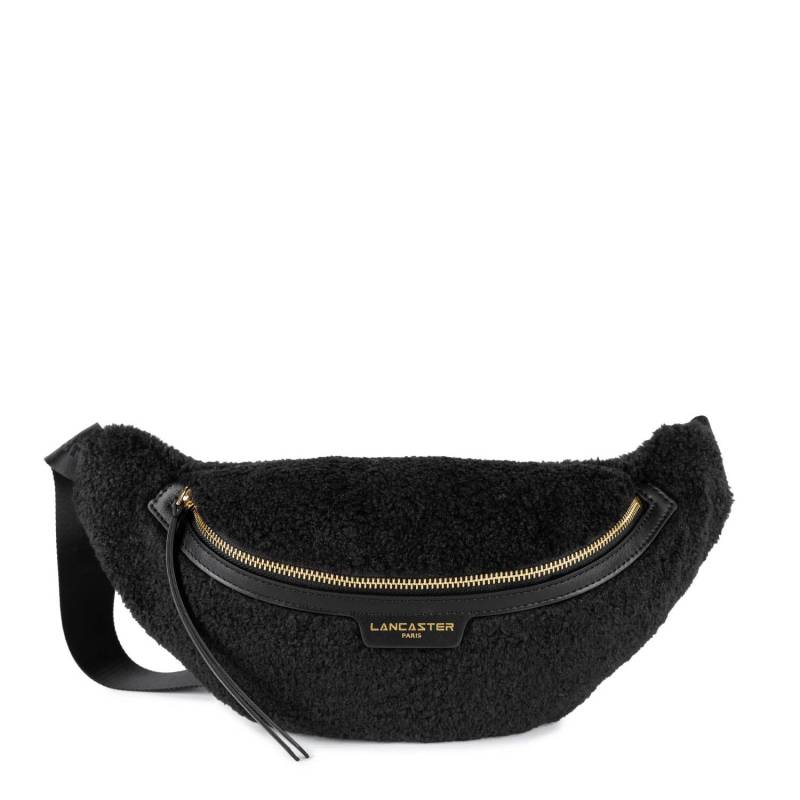 Sac banane effet polaire Lancaster Moumoute 518-029-NOIR, couleur noir, vue de face