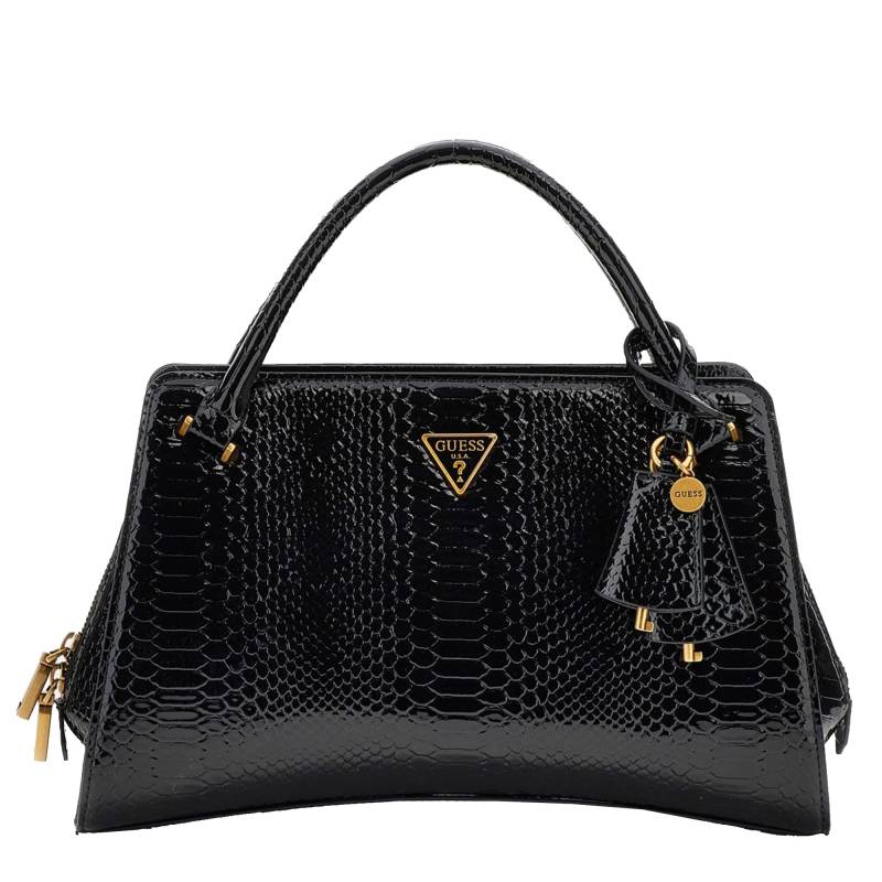 Sac à main imprimé python Guess Georgina HWKB9499060BLA, couleur noir, vue de face