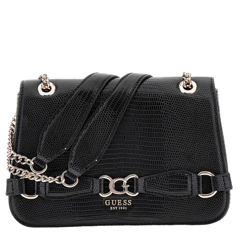 Sac à bandoulière Guess imprimé python arlena HWKG933321 BLA couleur noir, vue de face