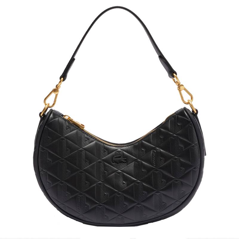 Sac lune forme demi-lune Lacoste Maheki NF4710MH-000, couleur noir, vue de face