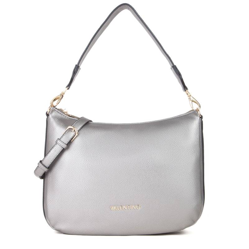 Sac porté épaule Valentino bags effet grainé Naif Re VBS8AE07 279 couleur gris, vue de face