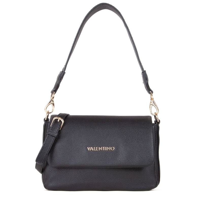 Sac porté bandoulière Valentino bags  à rabat avec micro clous Naif Re VBS8AE09 001 couleur noir, vue de face