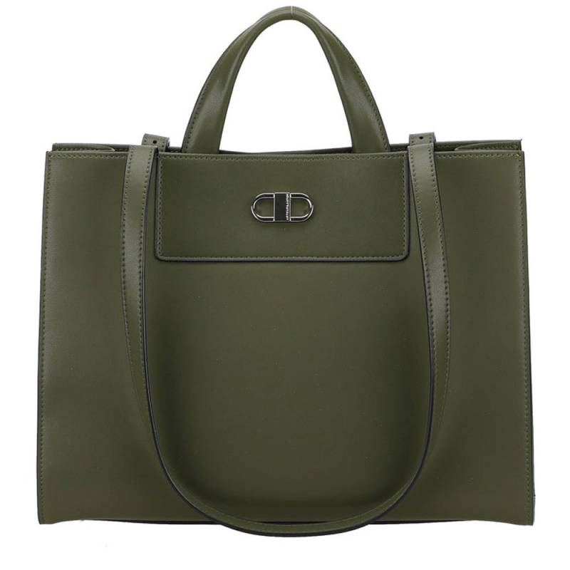 Sac porté main Arthur & Aston en croûte de cuir Jeanne A160E-01 G couleur Vert , vue de face