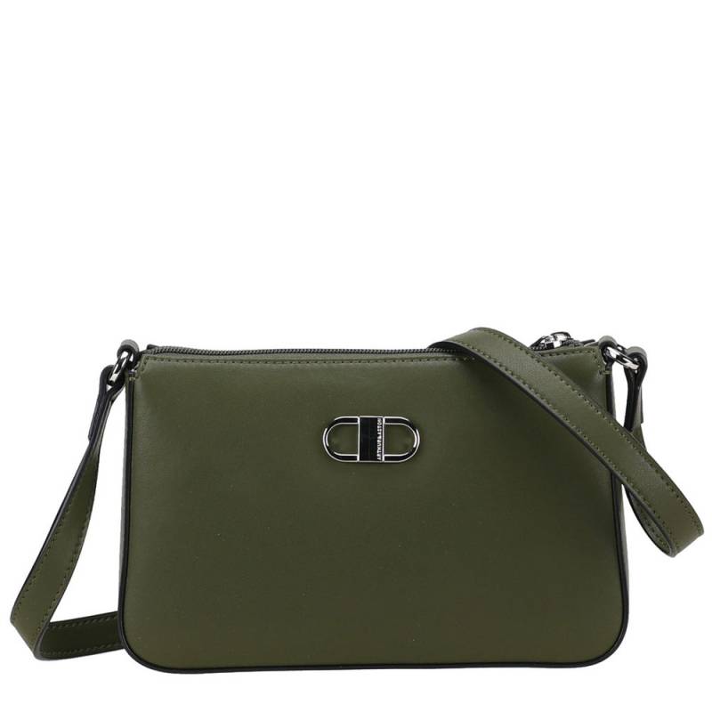 Sac bandoulière Arthur & Aston en croûte de cuir Jeanne A160E-08 G couleur vert, vue de face