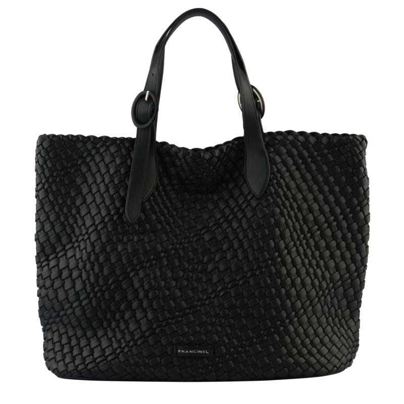 Sac shopping porté épaule Francinel Kelly 292324NR couleur noir, vue de face