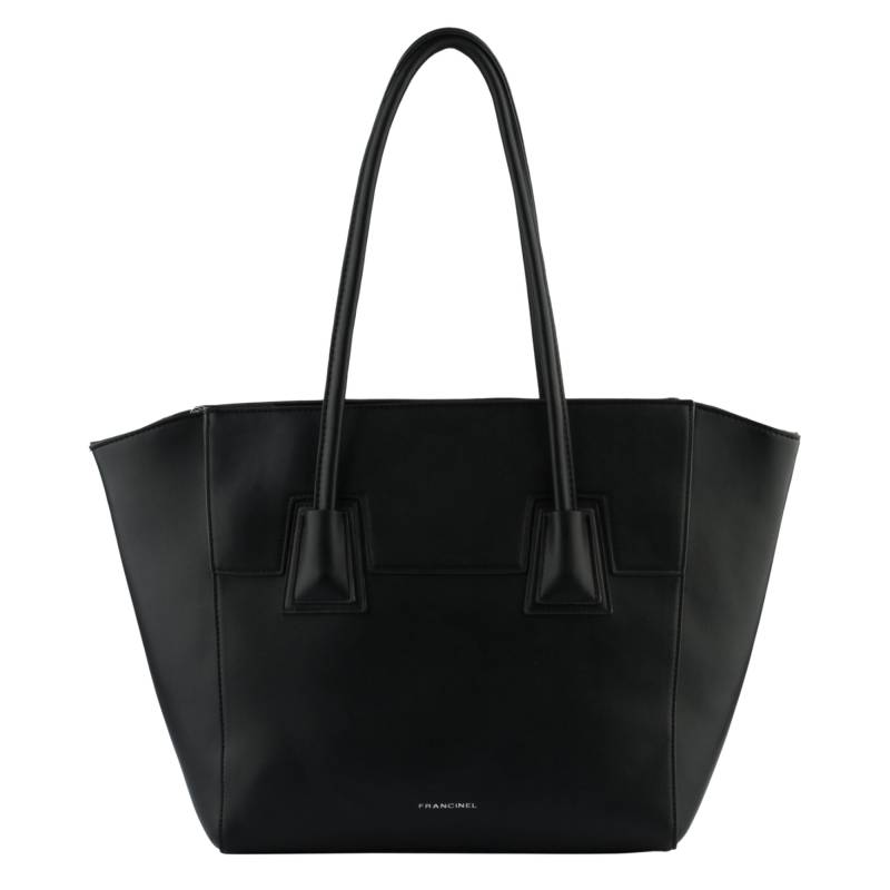 Sac shopping porté épaule Francinel Yvonne 292357NR couleur noir,  vue de face