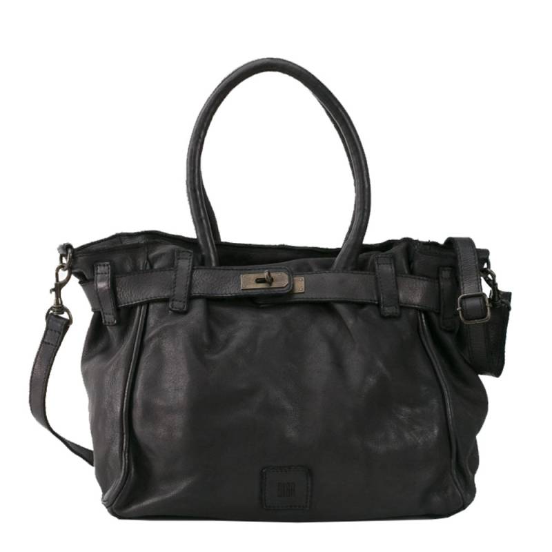 Sac bandoulière en cuir BIBA Boston BT26 couleur NEGRO (Noir) , vue de face