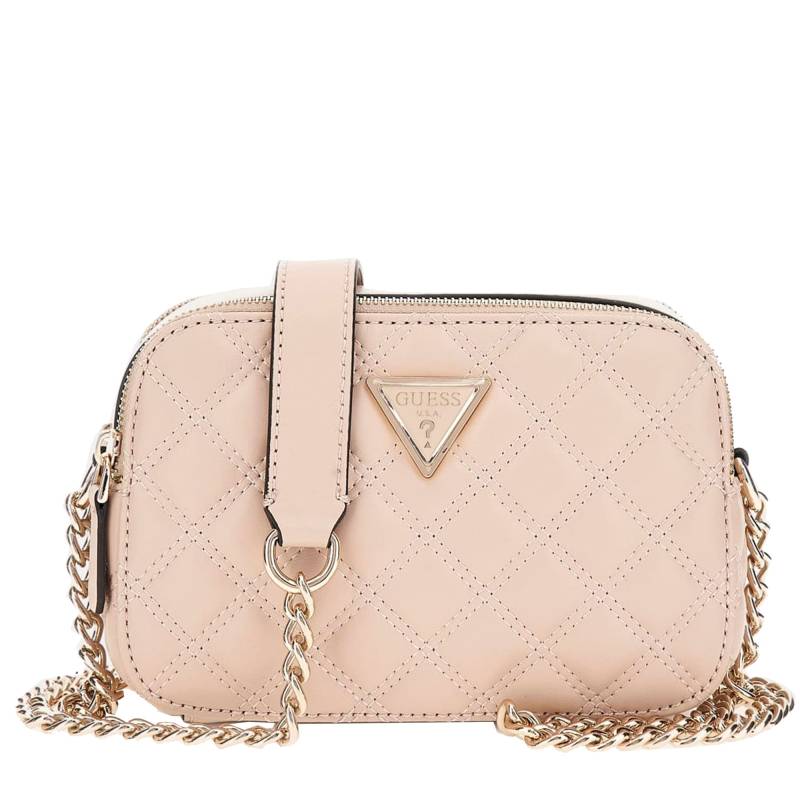 Sac à bandoulière Guess double compartiment Giully HWQG8748140LBG couleur rose clair, vue de face