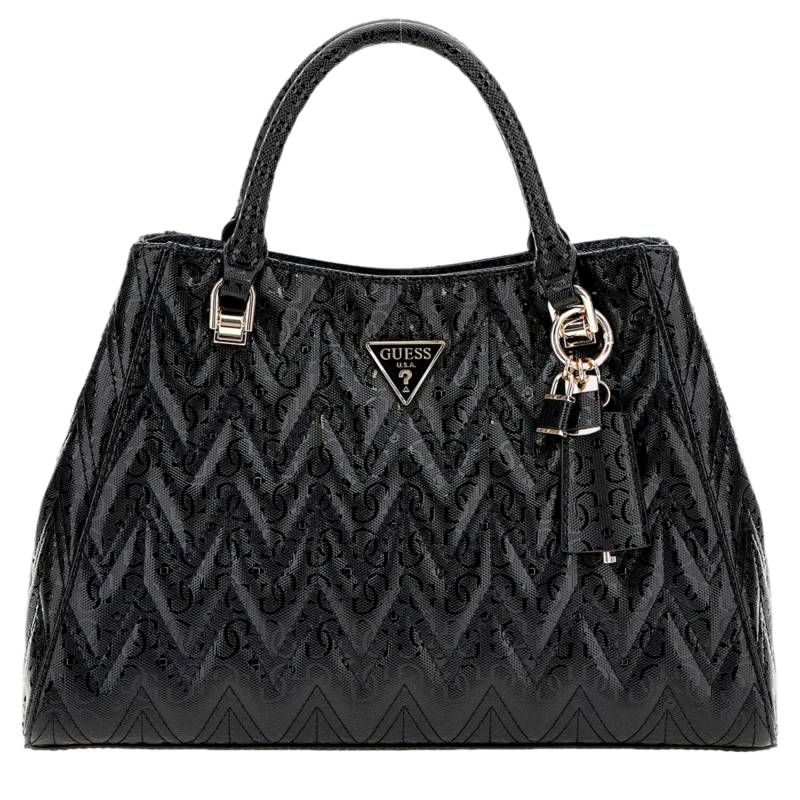 Sac porté main Guess imprimé logo 4g adelard HWGG950206 BLA couleur noir, vue de face