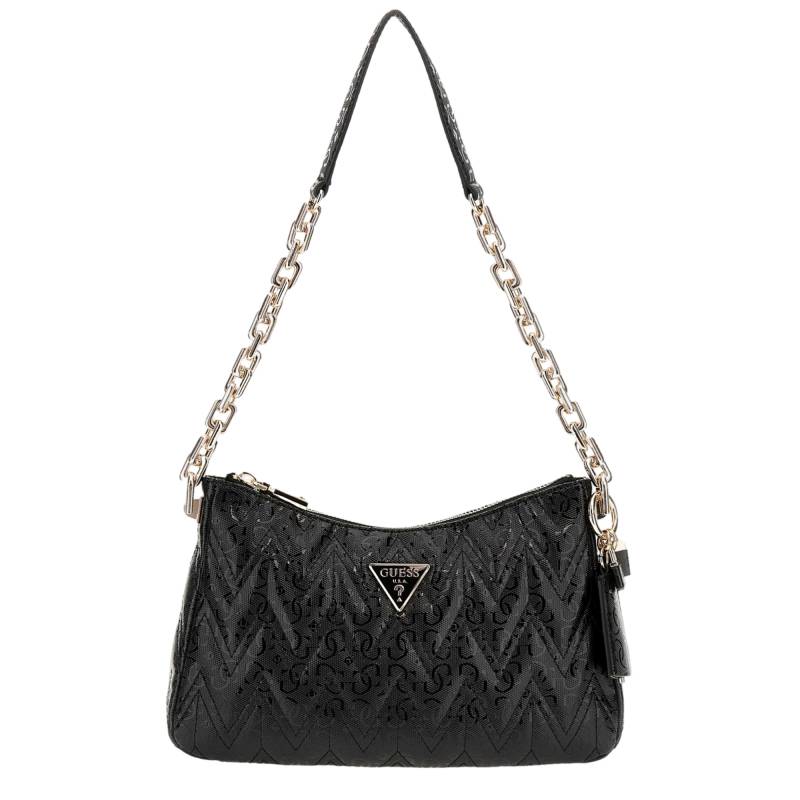 Sac porté épaule Guess imprimé logo 4g adelard HWGG950218 BLA couleur noir, vue de face