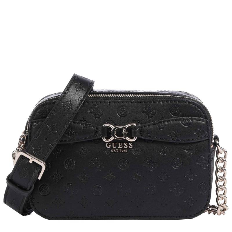 Sac porté travers Guess Arlena logo camera HWPG9336140BLO couleur noir, vue de face