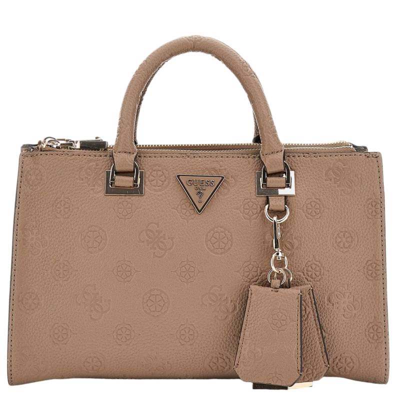 Sac à main Guess logo 4g pivoine Cresidia HWPG9349060 DRT couleur marron vue de face