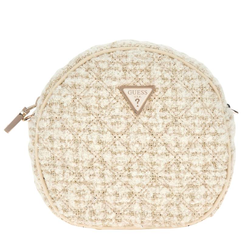 Mini sac à bandoulière Guess en cercle Giully HWAT874870 IVO  couleur blanc, vue de face