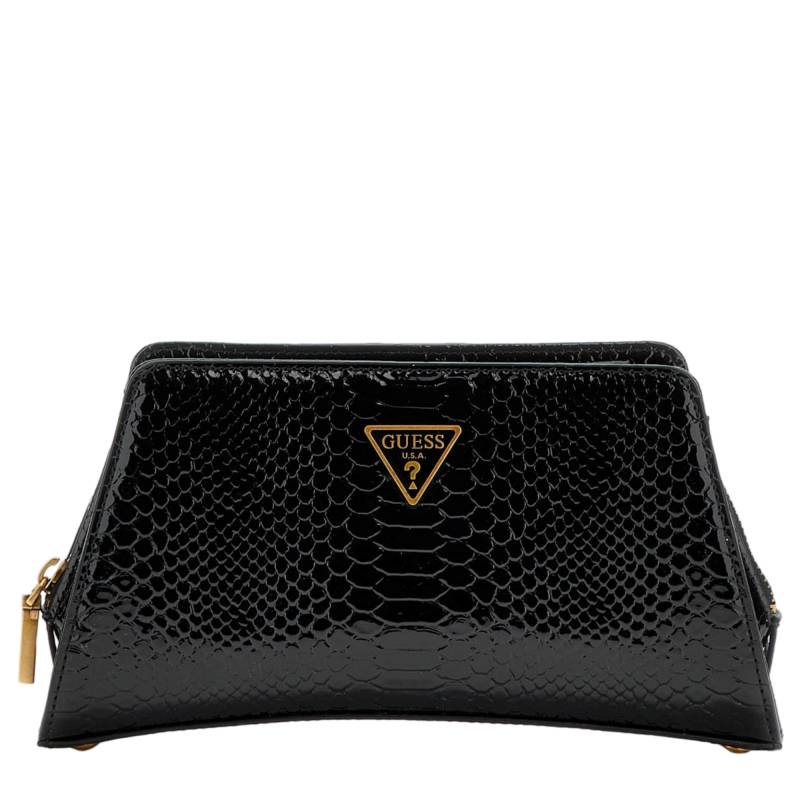 Sac à bandoulière Guess imprimé python Georgina HWKB949912 BLA couleur noir, vue de face