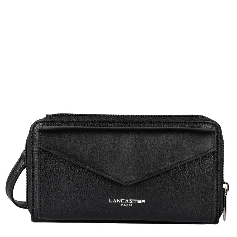 Pochette smartphone Zippé Lancaster Maya 117-08 NOIR, couleur noir , vue de face