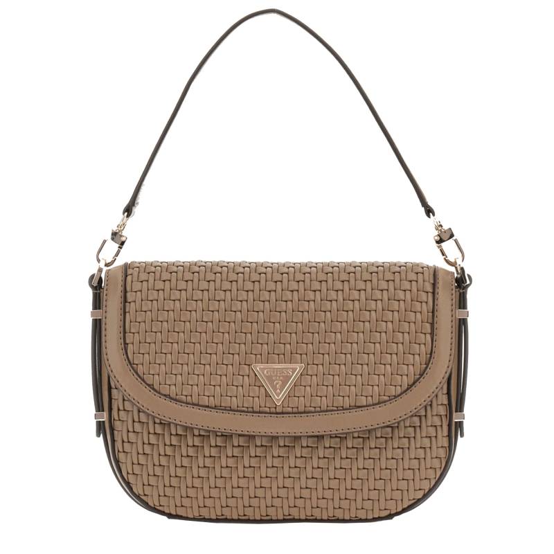 Mini sac d'épaule Guess tressé Murielle HWWG950320DRT couleur beige, vue de face