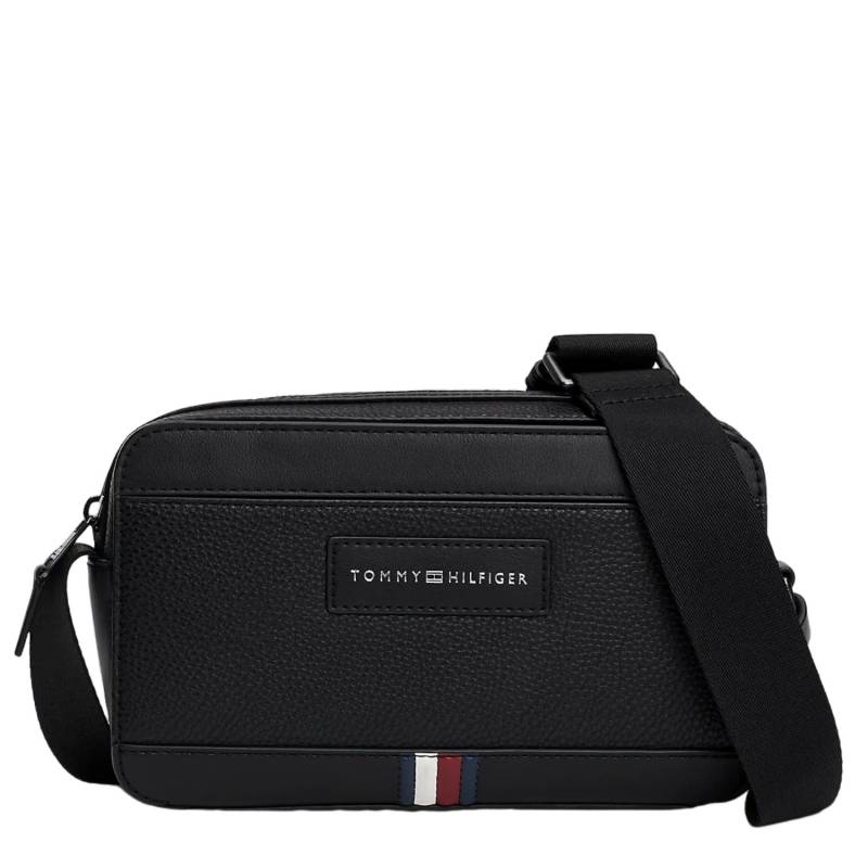 Sac reporter Tommy Hilfiger effet grainé TH Business AM0AM12709 BDS couleur noir, vue de face