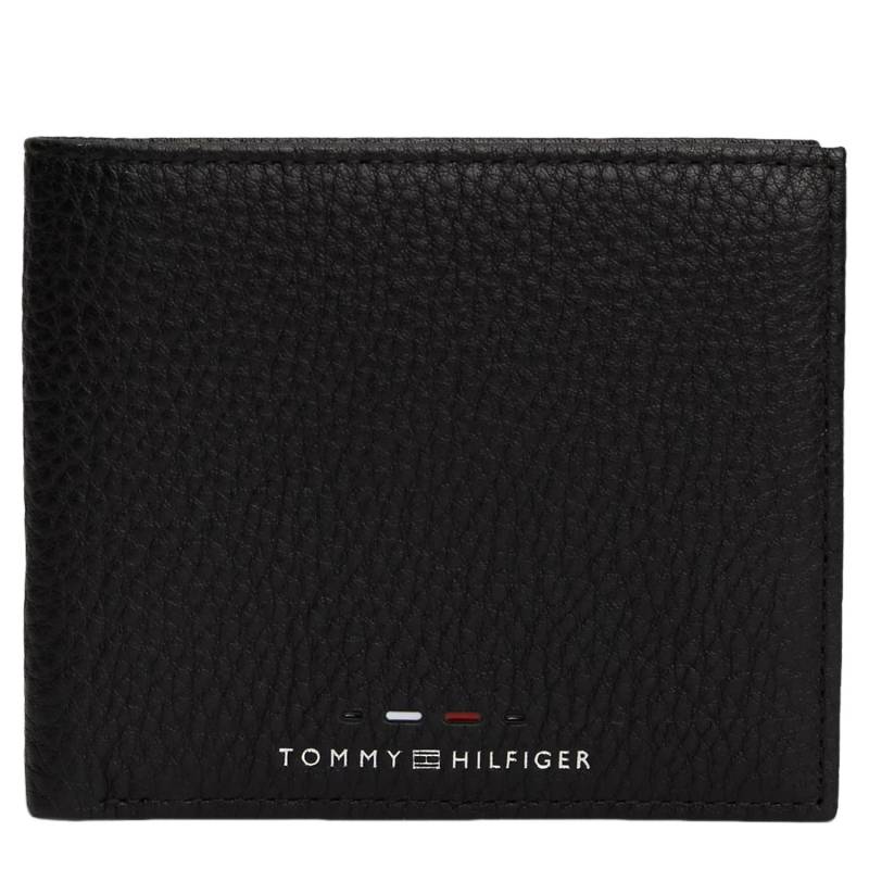 Porte-monnaie Tommy Hilfiger premium Leather AM12762 BDS couleur noir, vue de face