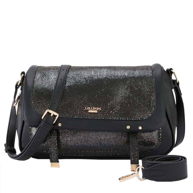 Sac porté épaule Lollipops M pailleté Osches S270776N0DX couleur noir, vue de face