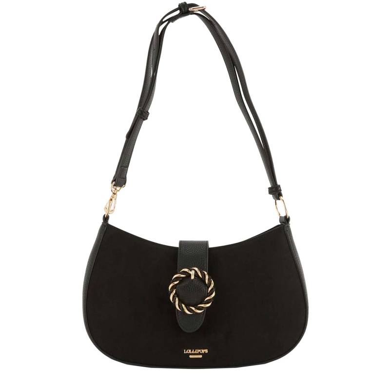 Sac baguette Lollipops M effet grainé Oize S271012N0DX couleur noir, vue de face