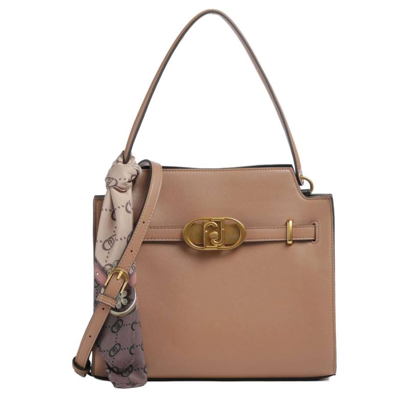 Sac porté main Liu Jo avec foulard Nadie AF4292E0503 61412 couleur brun, vue de face