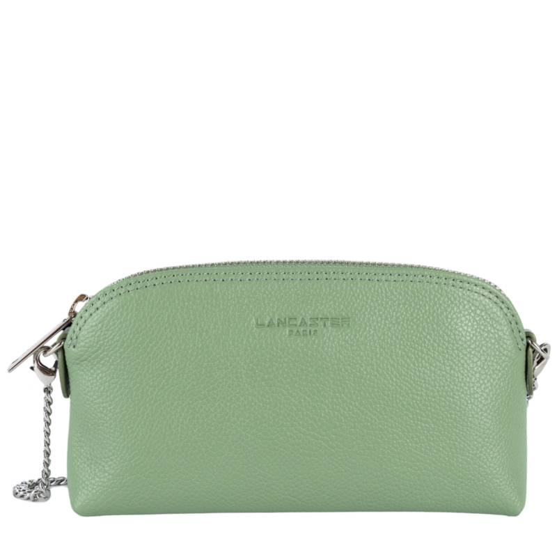 Trousse femme en cuir Foulonné PM avec bandoulière 170-30-JA/AN couleur jade antic vue de face