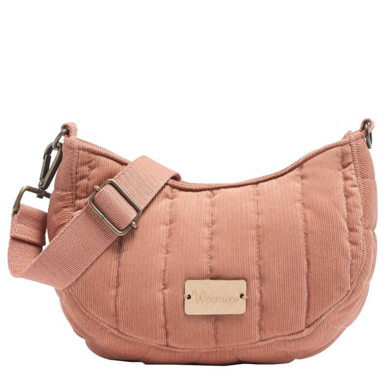 Sac bandoulière femme Woomen Ixora WIXO01 ROSE couleur woorose, vue de face