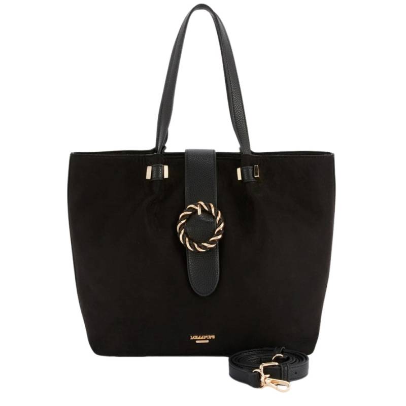 Sac shopper lollipops M effet grainé a l'arrière Oize S271015 N0DX couleur noir, vue de face