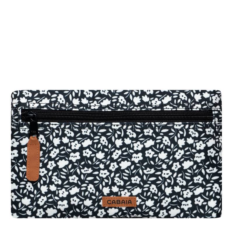 Grande pochette avant Cabaïa Pocket L interchangeable Catane (Noir avec motif fleurs blanches)