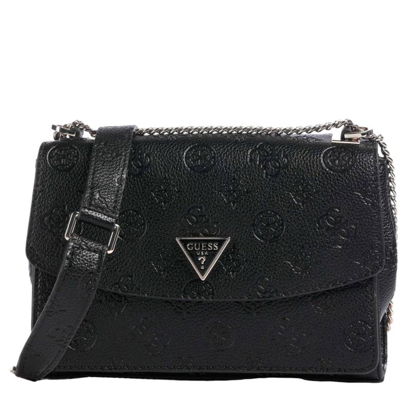 Sac porté épaule Guess imprimé logo Cresidia  HWPG9349210 BLA  couleur noir, vue de face