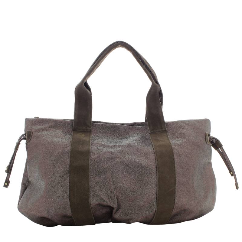 Sac cabas Mila LouisePrudy AR4 toile pailletée 20204AR4 39 couleur taupe, vue de face