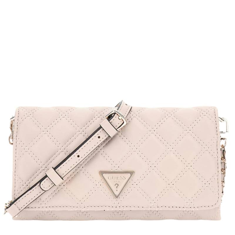 Mini sac bandoulière Guess Giully surpiqué HWQG8748750-LBG couleur rose clair, vue de face